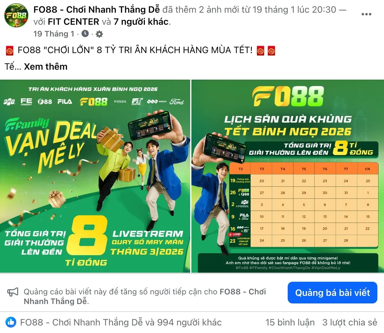 Giá trị trao bạn lên đến 8 tỷ đồng